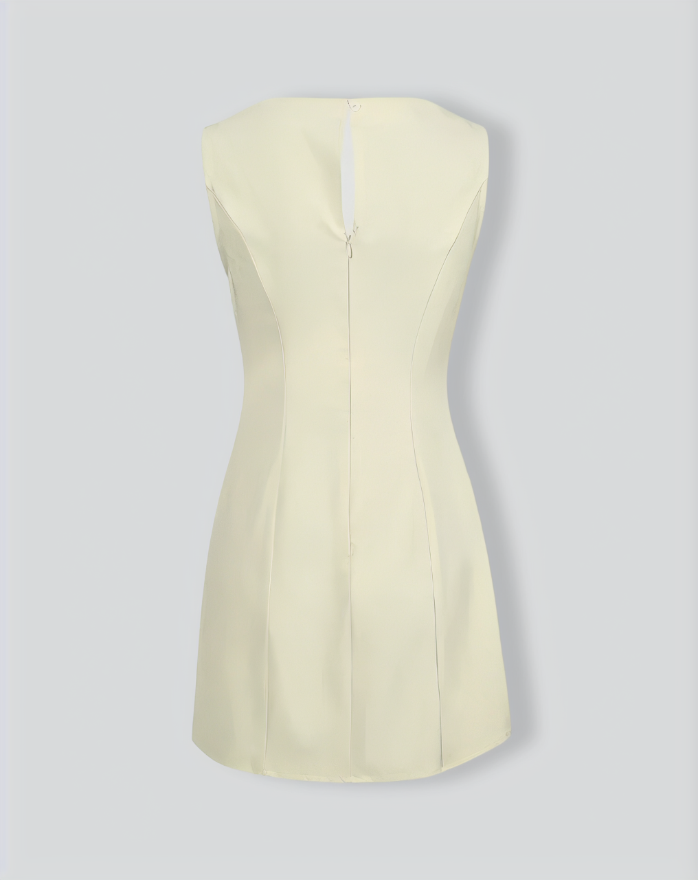 The Yellow Boat Neck Cutout Mini Dress