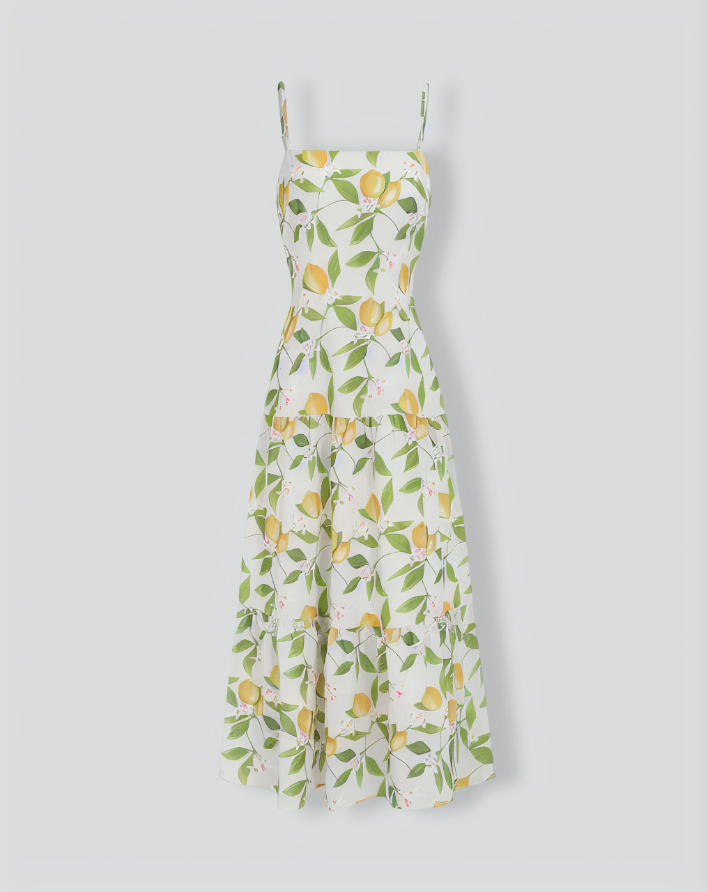 Women's Floral Ruched Slip Maxi Dress