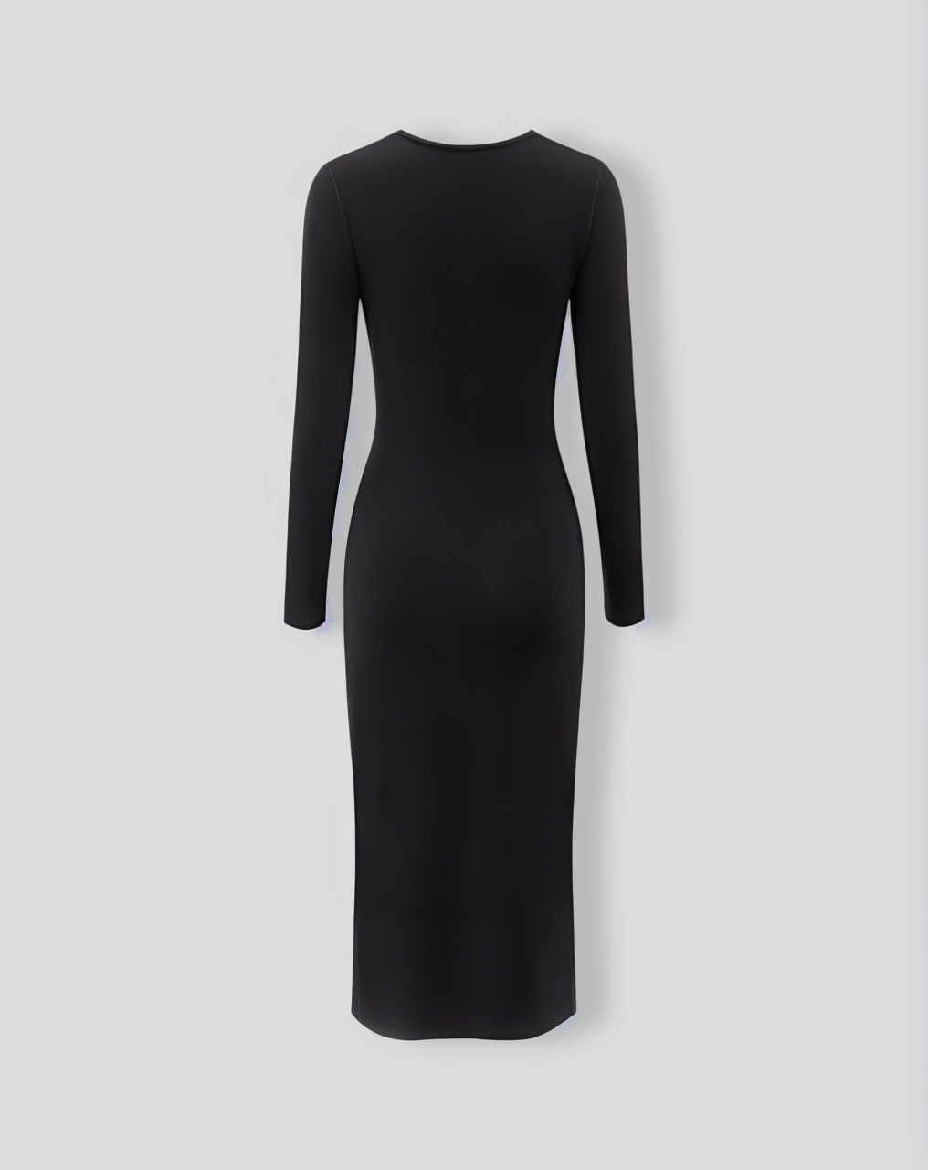 Black V Neck Cut Out Bodycon Sweater Dress