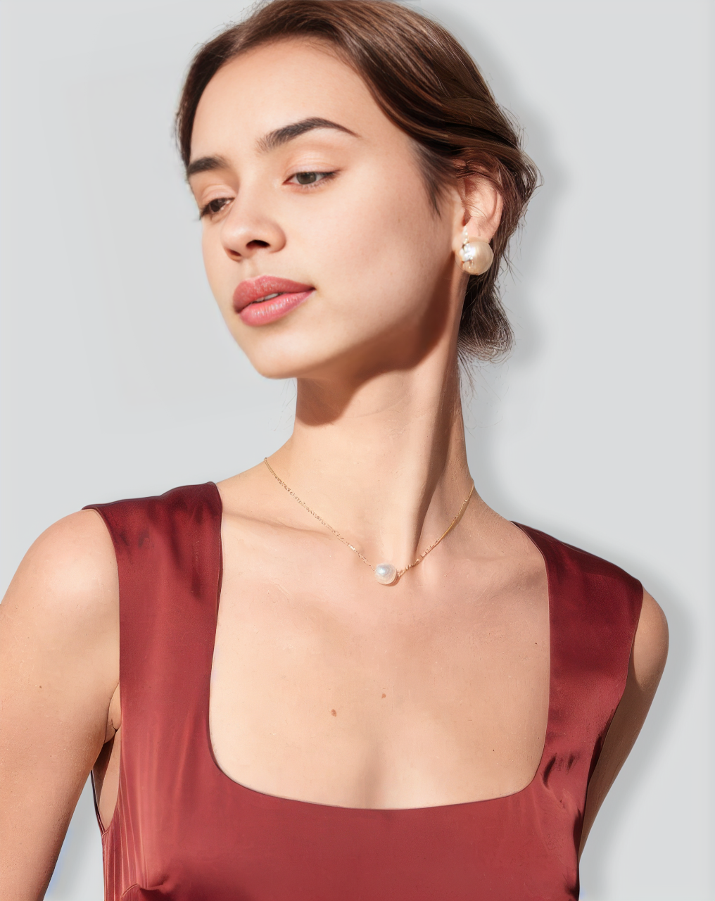 The Coffee Square Neck Sleeveless Satin Midi Dress