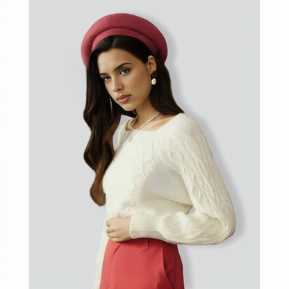 The Romance Cable Knit Crew Sweater