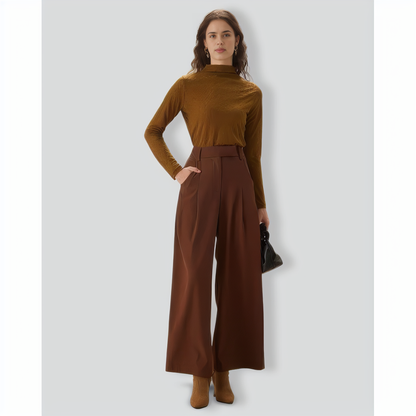 Army Green Mock Neck Knit Tee