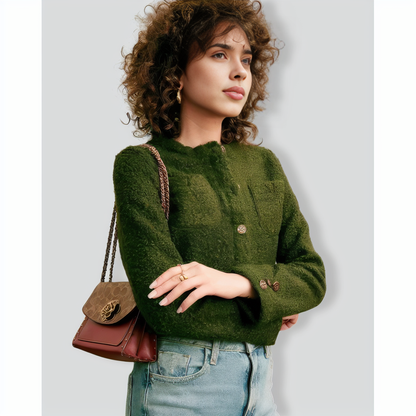 The Fluffy Metal Buckle Jacket