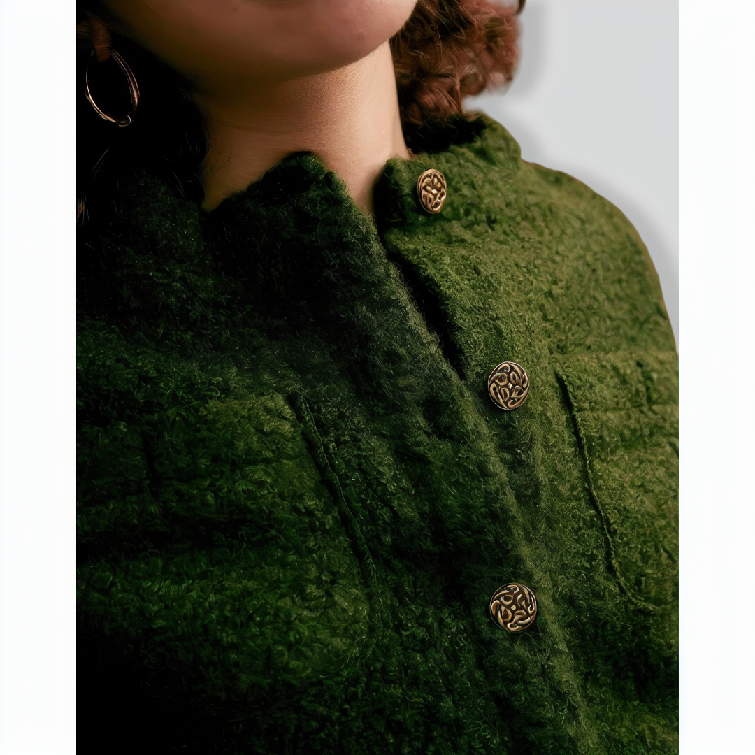 The Fluffy Metal Buckle Jacket