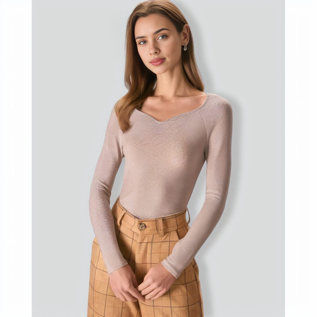 The Khaki Teardrop Long Sleeve Tee