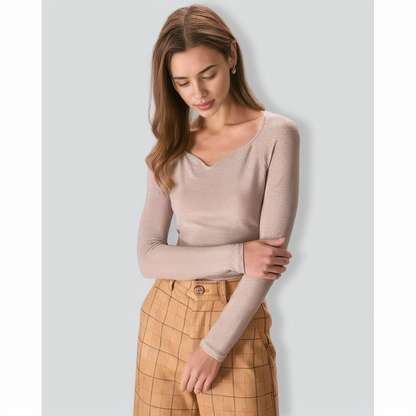 The Khaki Teardrop Long Sleeve Tee