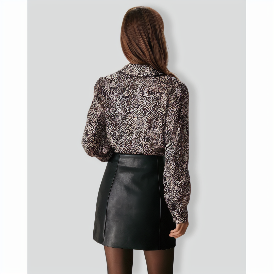 The Khaki Collared Cashew Flower Print Shirt