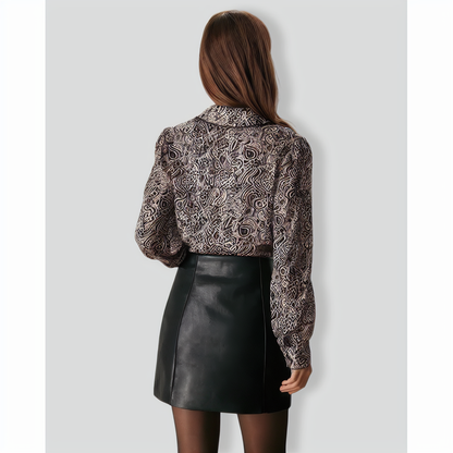 The Khaki Collared Cashew Flower Print Shirt