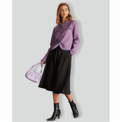 The Purple Crew Neck Single Breasted Jacket