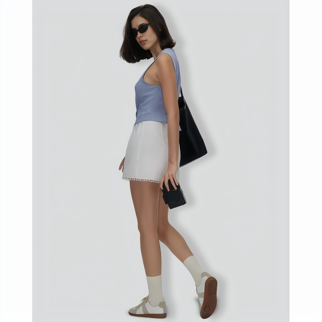 The Blue V-Neck Button Vest