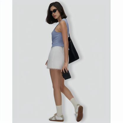 The Blue V-Neck Button Vest