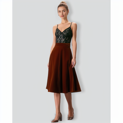 The Black V-Neck Lace Cami Top