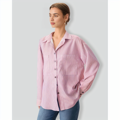 Pink Striped Pocket Shirt