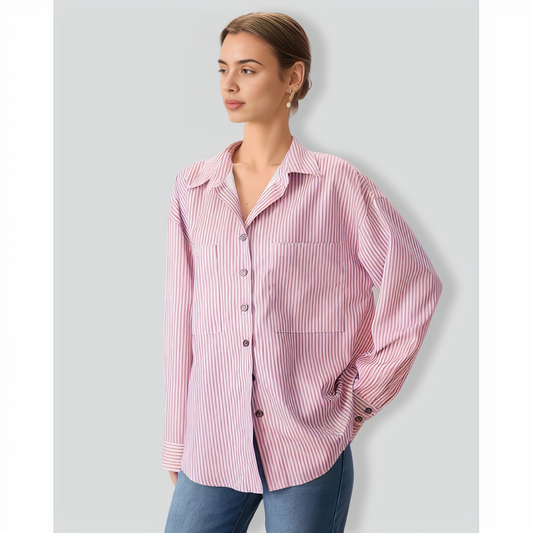 Pink Striped Pocket Shirt
