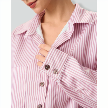 Pink Striped Pocket Shirt