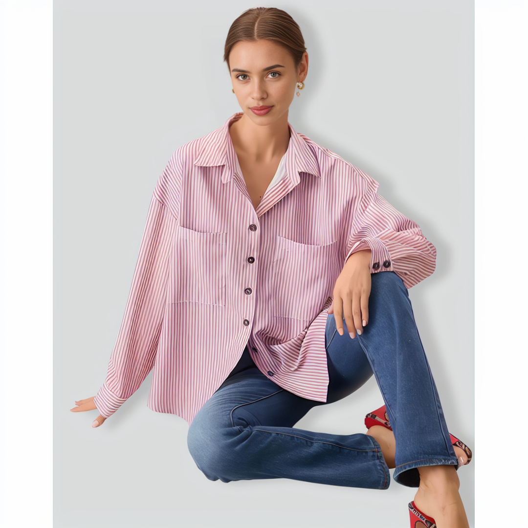 Pink Striped Pocket Shirt