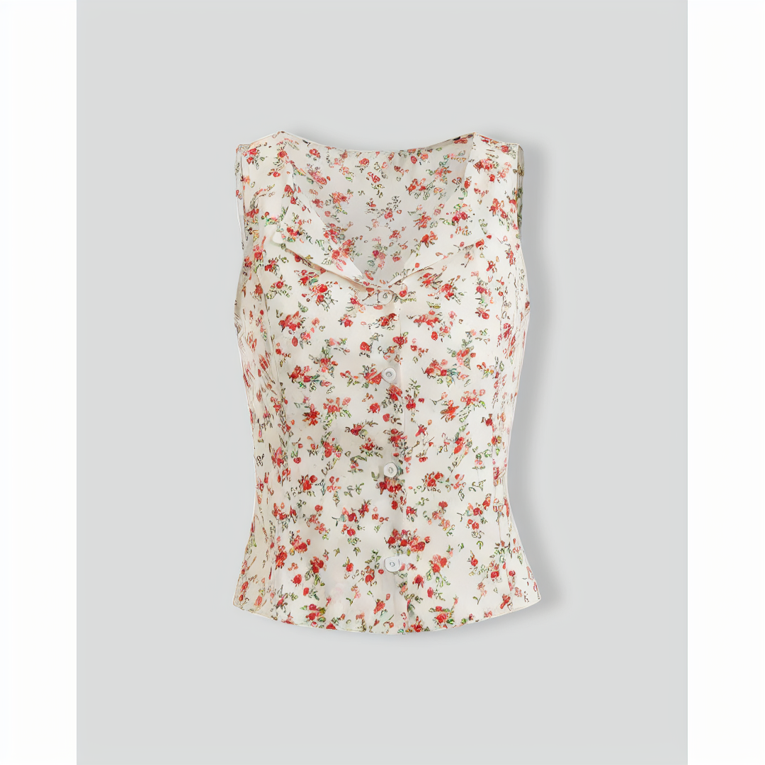 The Sleeveless Floral Shirt