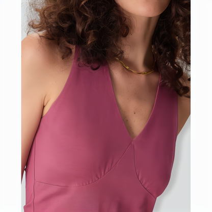 Women's Dark Red Slim Cotton Tank