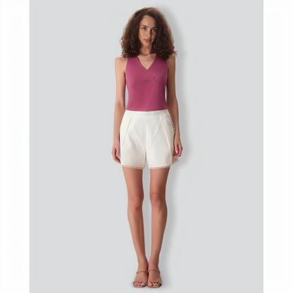 Women's Dark Red Slim Cotton Tank