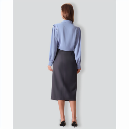 Women's Blue Lace Trim Shirt