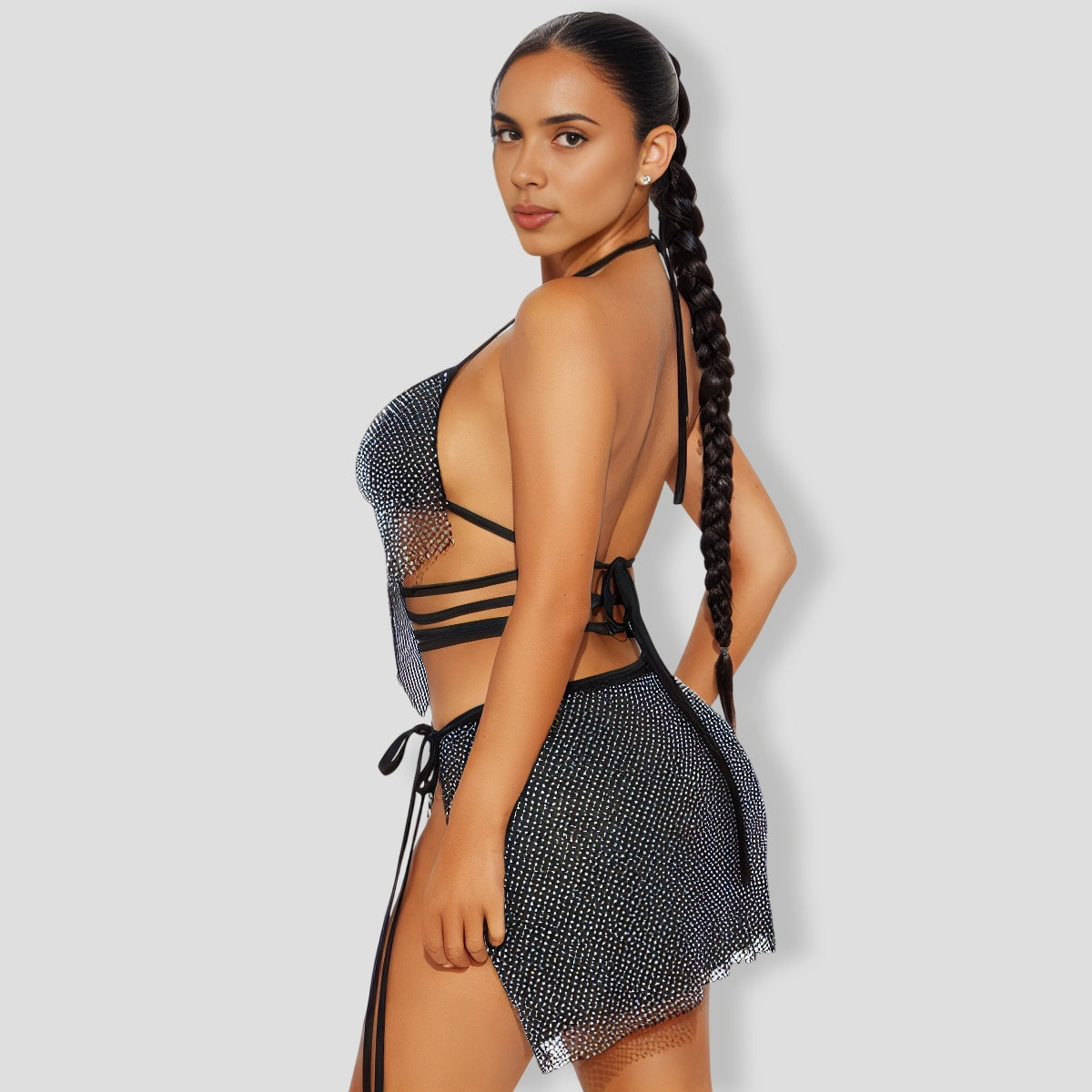 Winnie Rhinestone Skirt Set