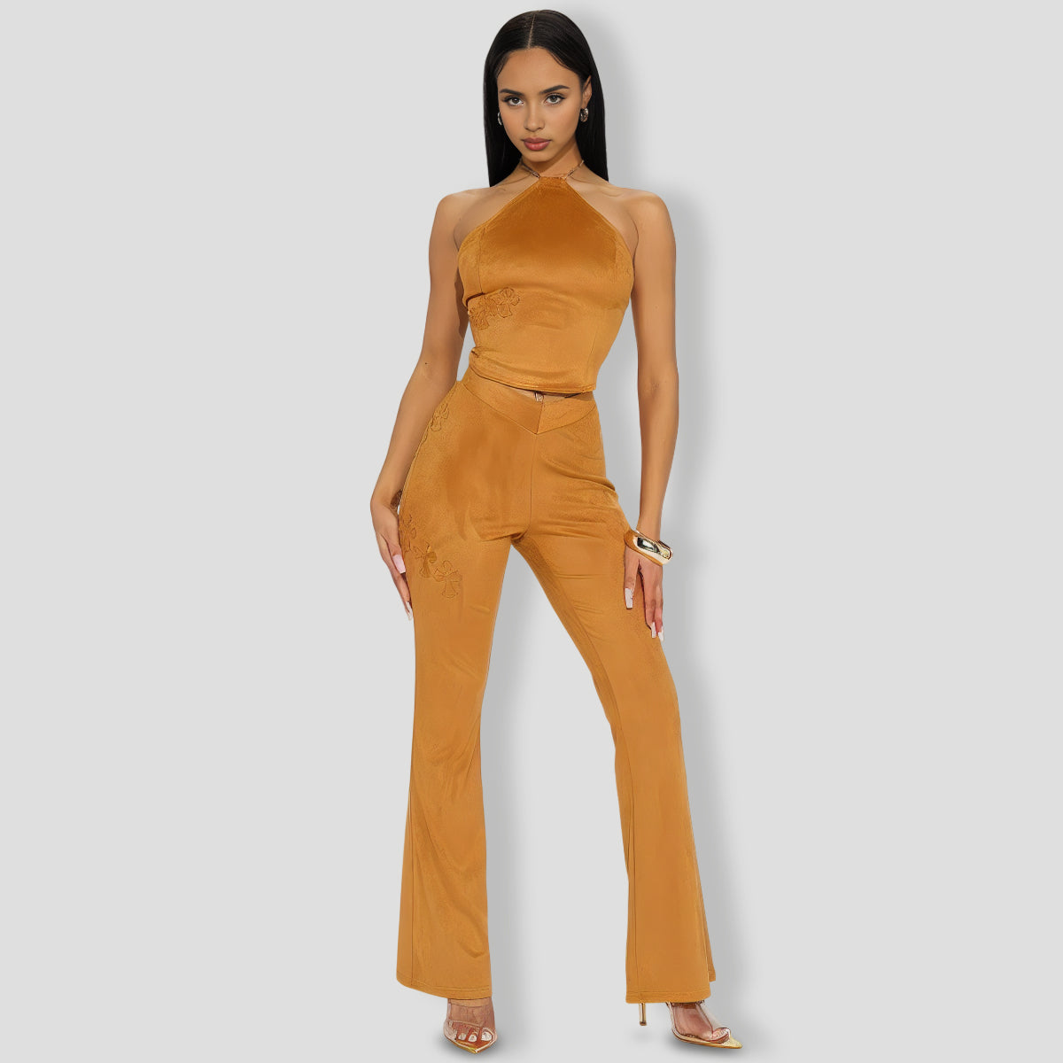Esteem Crop Top Pants Set