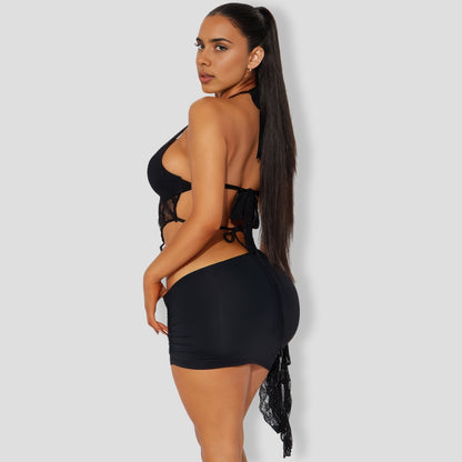 Ysabel Lace Mini Skirt Set