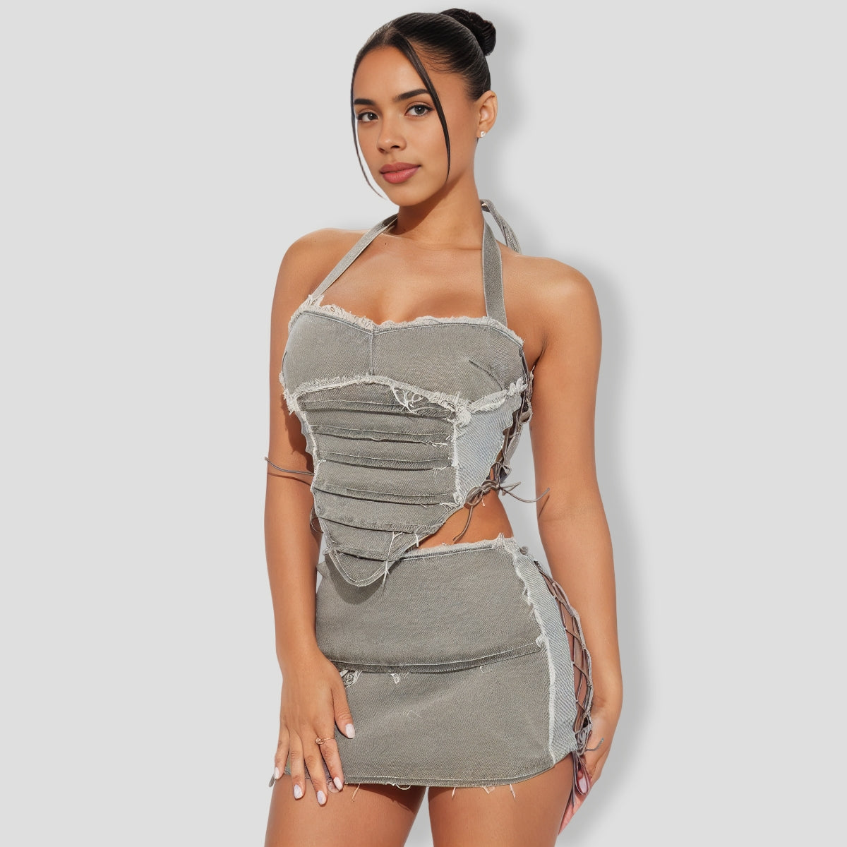 Trifle Denim Skirt Set