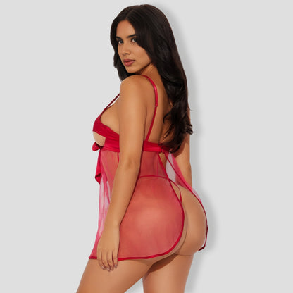 Red Bow Tie Front Baby doll