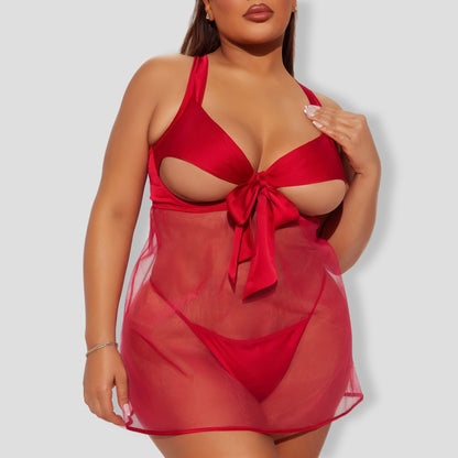Red Bow Tie Front Baby doll