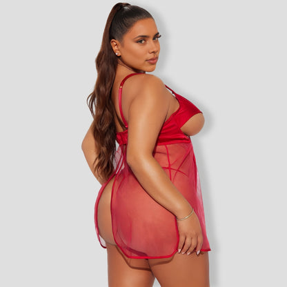 Red Bow Tie Front Baby doll