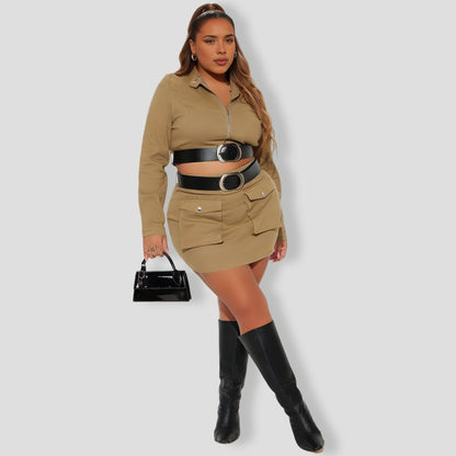 all Me Belted Skirt Set