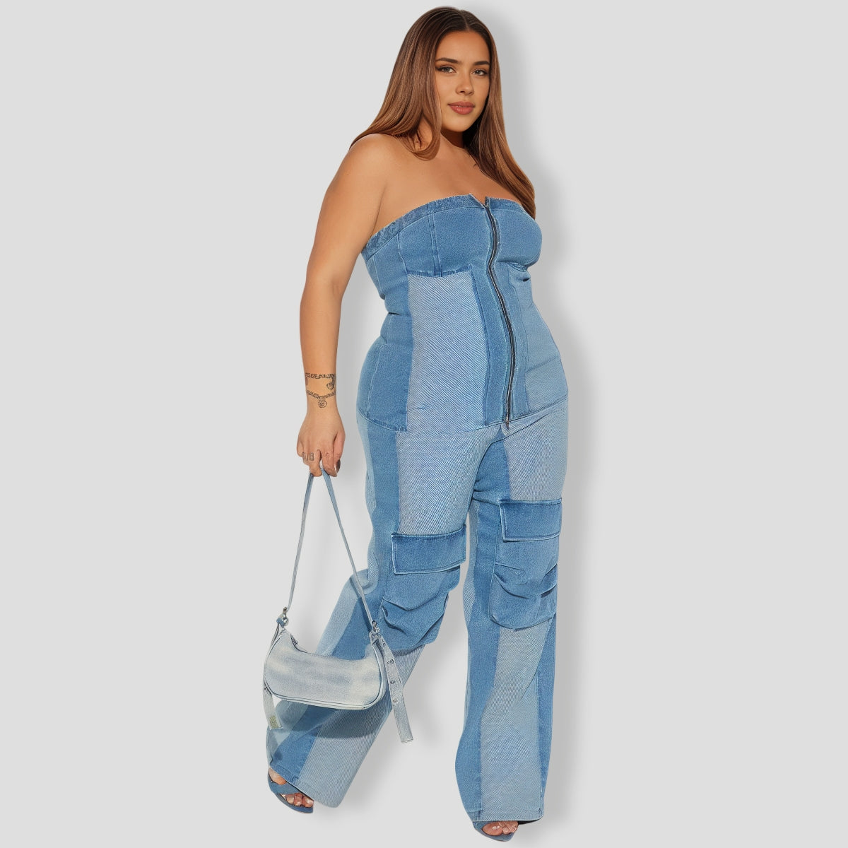 Falling Deep Denim Pant Set