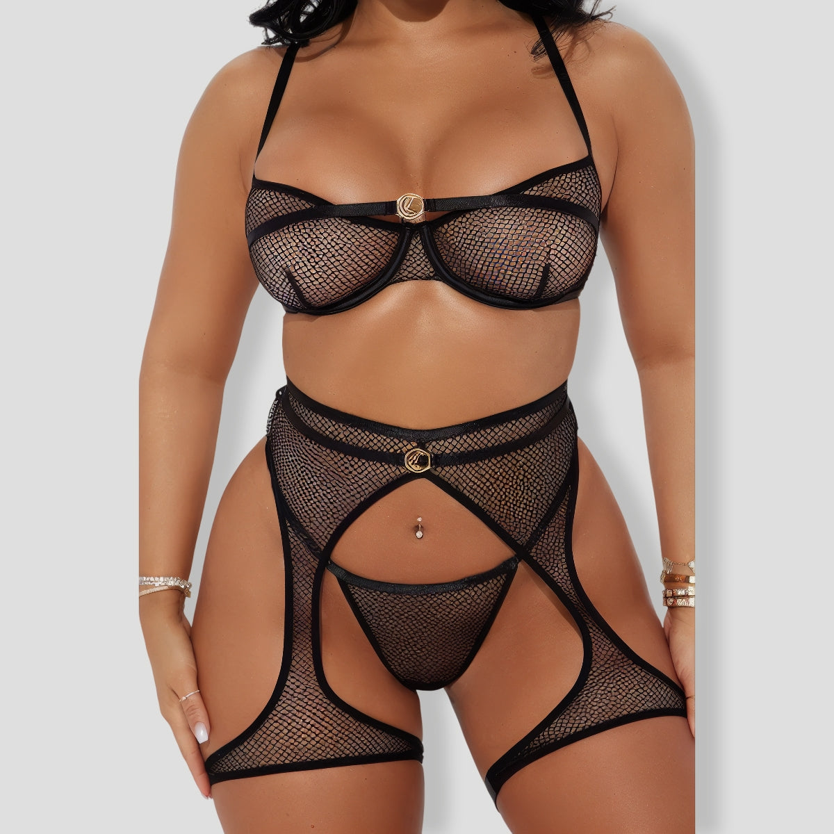 Naughty Girl Tonight 3 Piece Garter Set