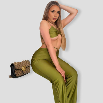 Be My Baby Pant Set - Olive