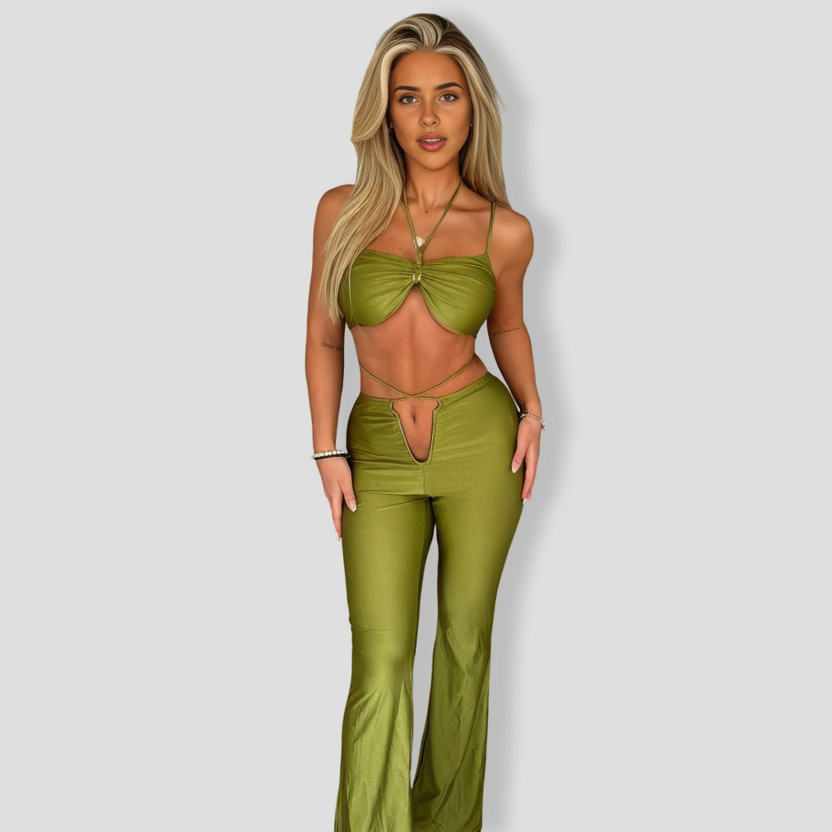 Be My Baby Pant Set - Olive