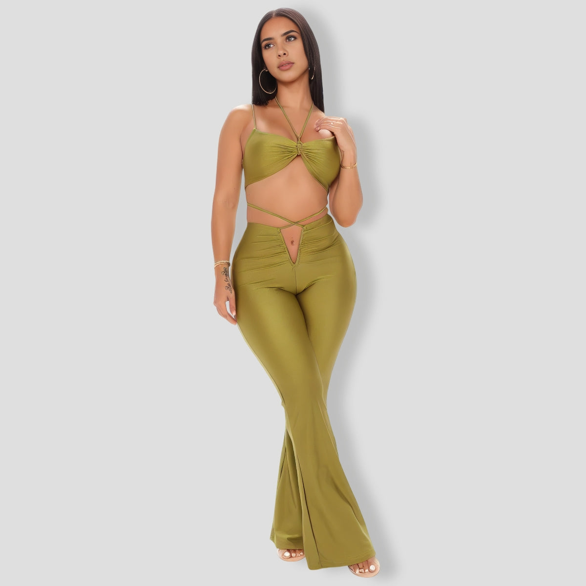 Be My Baby Pant Set - Olive