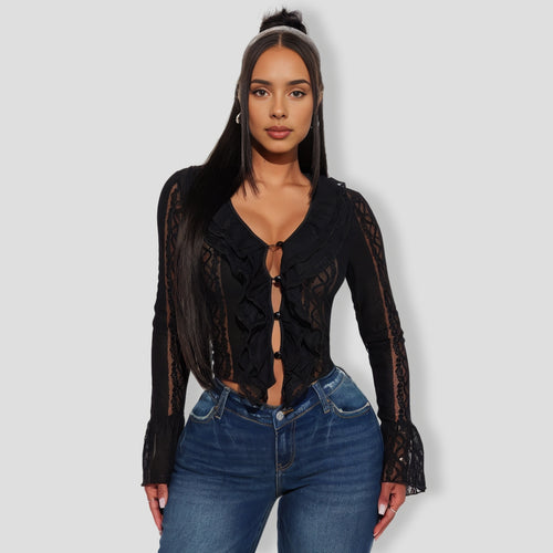 Ruffle Lace Top