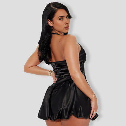 Bow Satin Halter Top