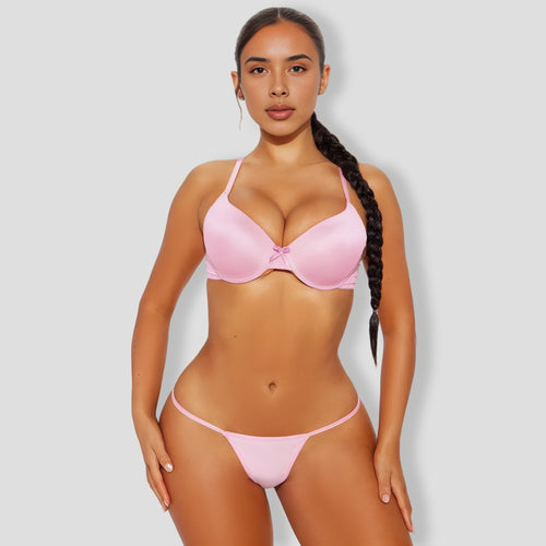 Pink Bunny Fluff Thong Panty