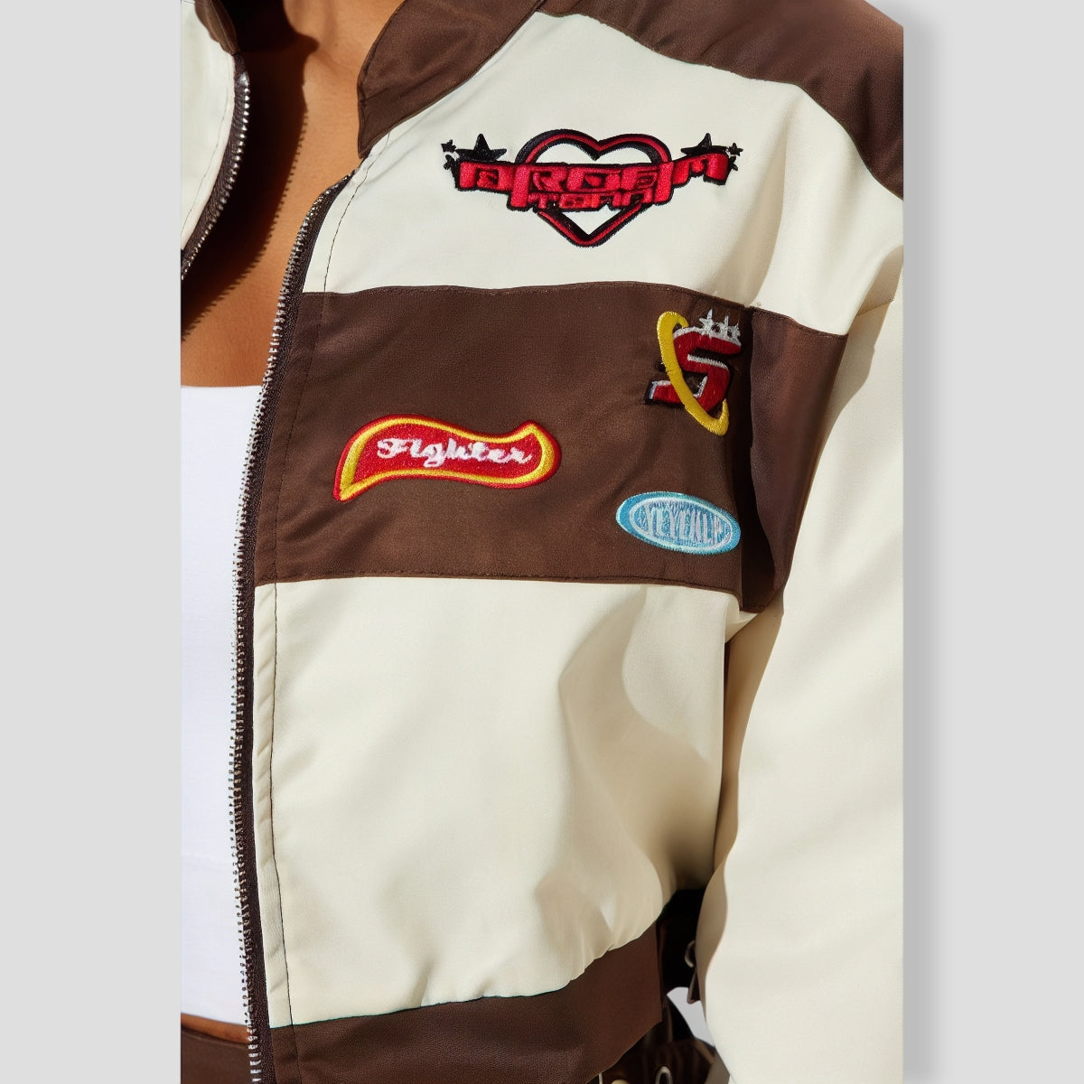 Cool Chick Mini Skirt Set - Brown combo