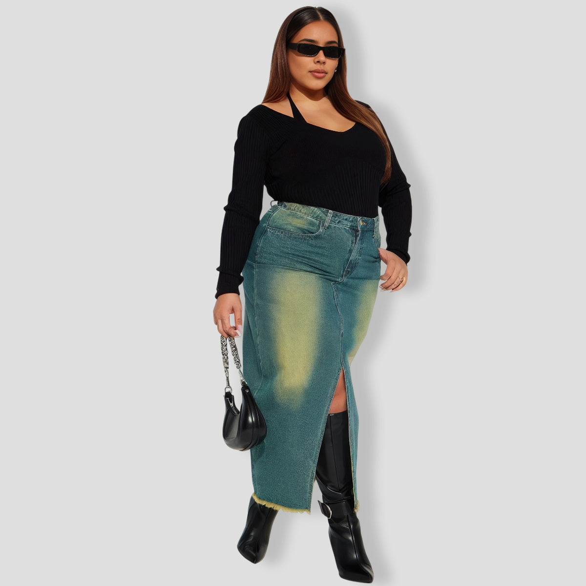 Corinna Ribbed Bodysuit - Black