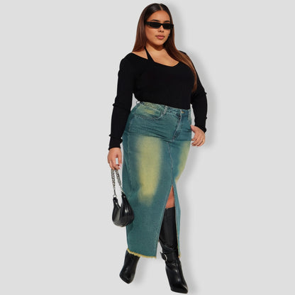 Corinna Ribbed Bodysuit - Black