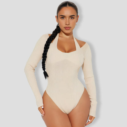 Corinna Ribbed Bodysuit - Cream