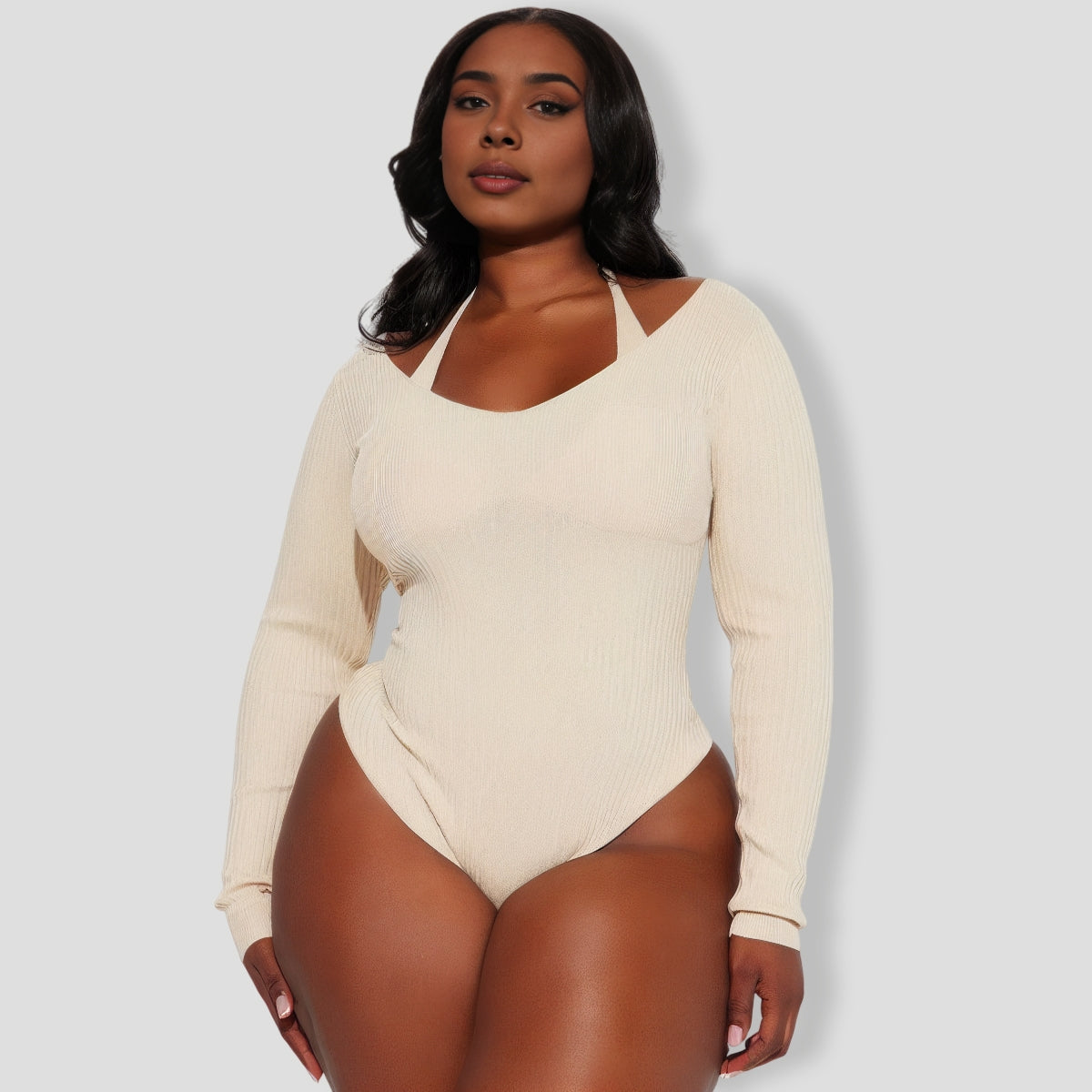 Corinna Ribbed Bodysuit - Cream