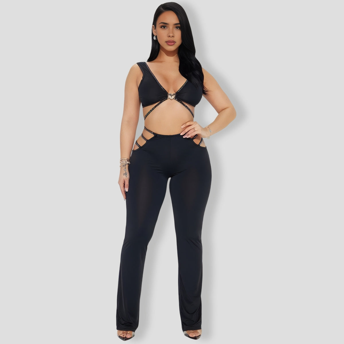 Diva Day Pant Set - Black