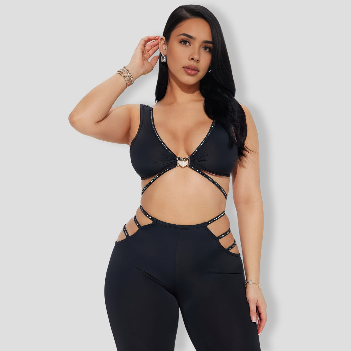 Diva Day Pant Set - Black