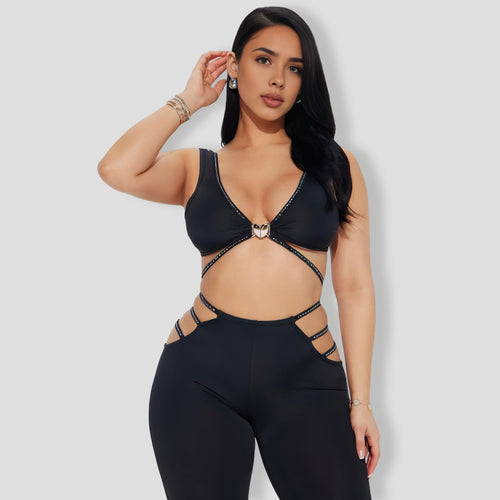 Diva Day Pant Set - Black