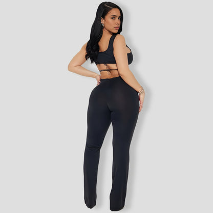 Diva Day Pant Set - Black