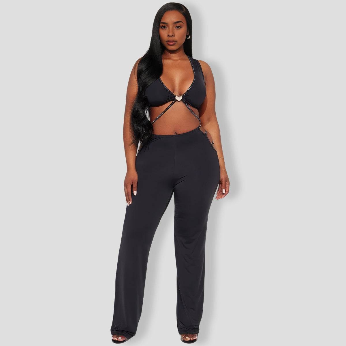 Diva Day Pant Set - Black
